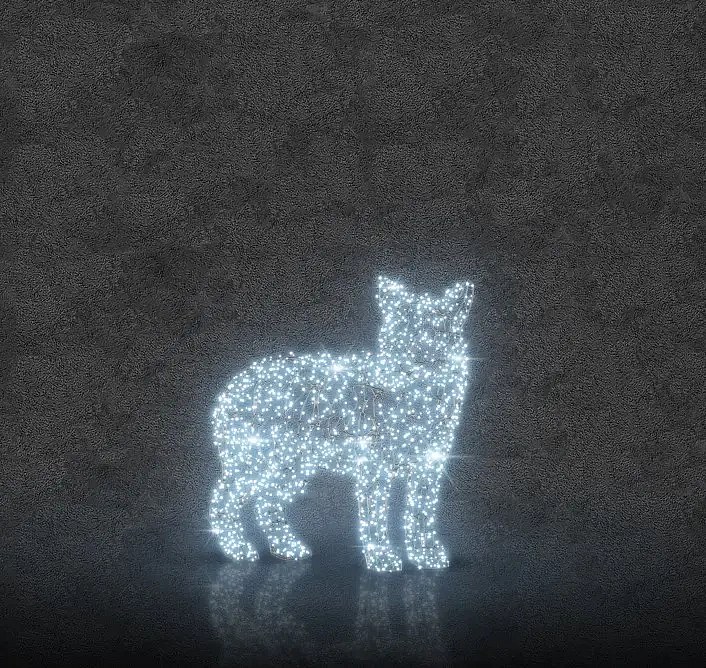 Eco Fix 2D LED svetlo vlk mláďa 130 cm, ľadovo biela, hliník