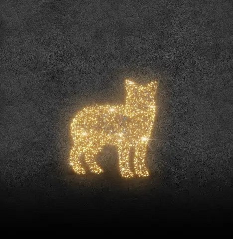 Eco Fix 2D LED svetlo vlk mláďa 130 cm, teplá biela, hliník