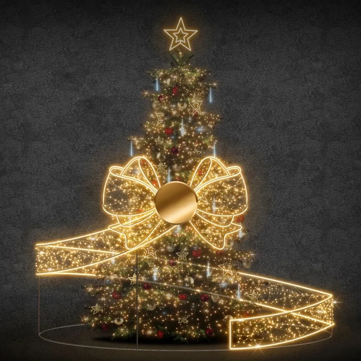 Svetelný pás LED Easy Fix 3D, 700 × 330 × 700 cm, teplá biela, hliník