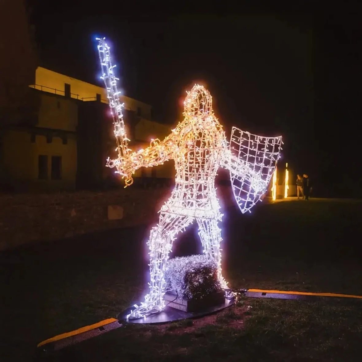 Eco Fix 3D LED Light Knight IV, 220 cm, teplá a ľadová biela, hliník