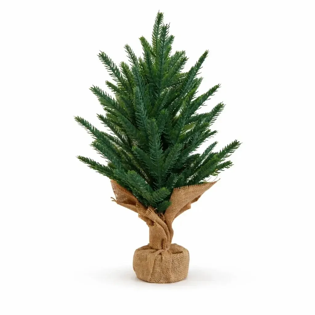 Umelý vianočný stromček s ihličím 57 cm, plast a kov, IP20 pre interiér