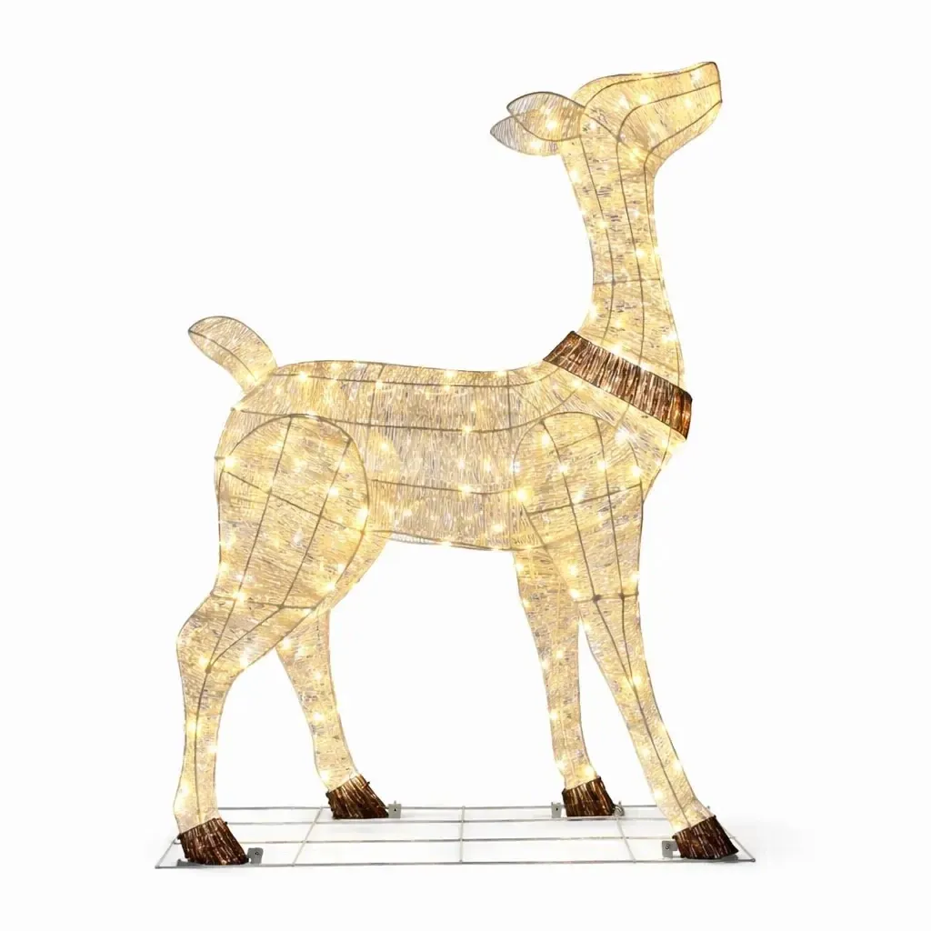 3D LED svietiaca laň, 150 cm, teplá biela, 140 LED, IP44, vonkajšie použitie