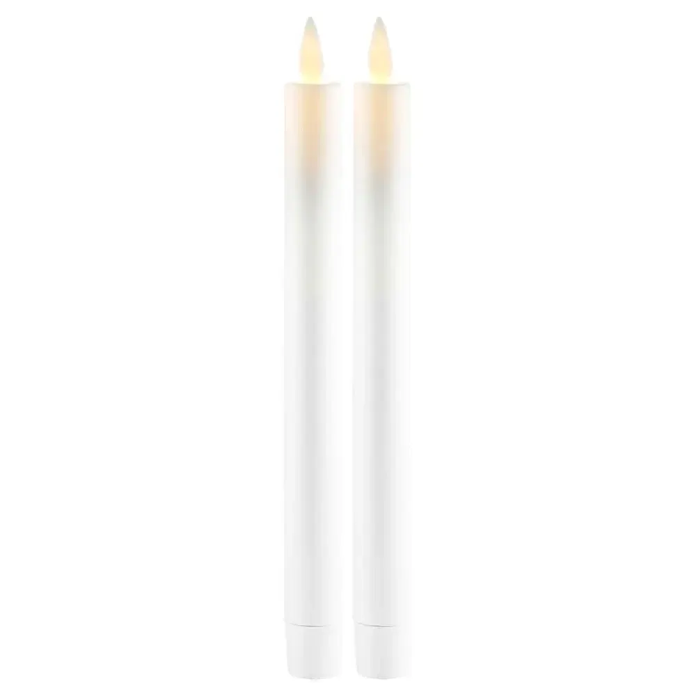 _Stiahnuté Sada vysokých LED sviečok z pravého vosku Sara, biele, Ø 2 × 25 cm, 2× AAA, balenie 2 ks