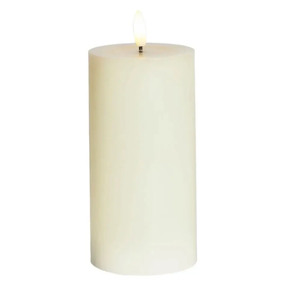 LED sviečka na batérie Sille Ivory, Ø 7,5 × 15 cm, biela, 2× AA