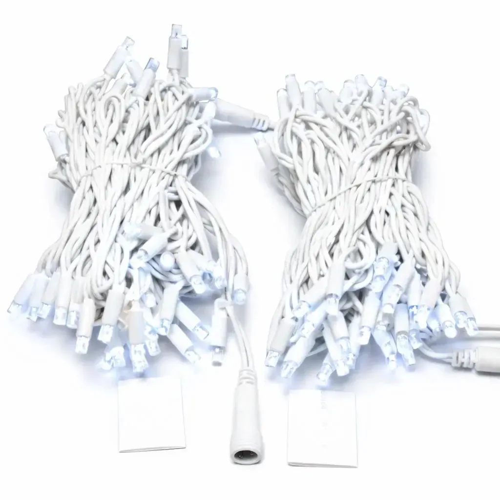 Svetelný reťazec Easy Fix LED, 20 m, vonkajší, ľadovo biela, 120 LED diód, biely kábel, IP67