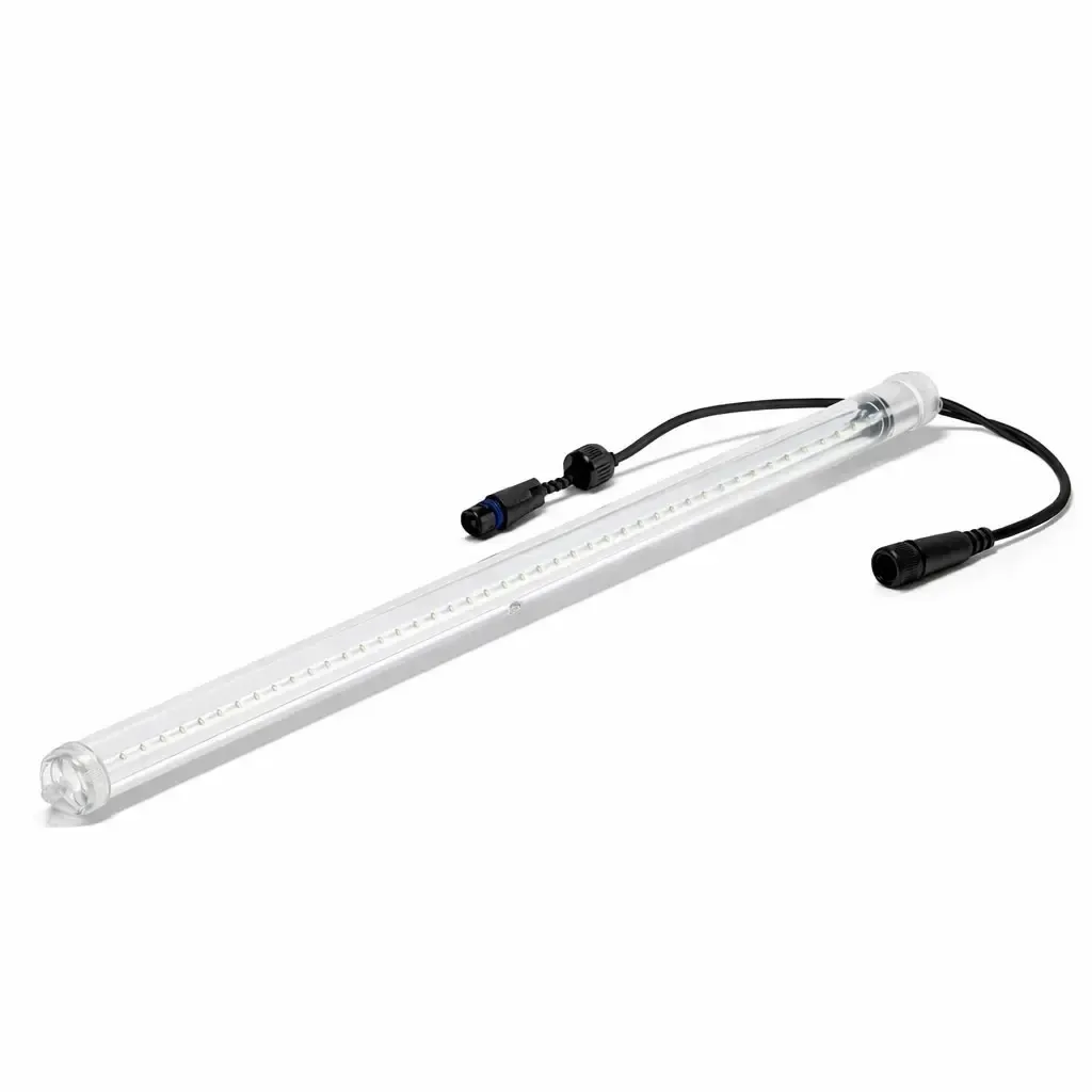 Easy Fix LED padajúci sneh 100 cm, ľadovo biely, 200 LED, čierny kábel IP44, predĺženie