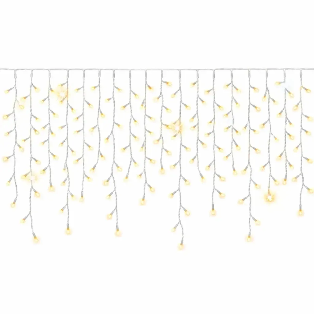 Vonkajšie LED svetlá Easy Fix 300 × 90 cm, teplá biela, 174 LED, biely kábel IP44, predĺženie