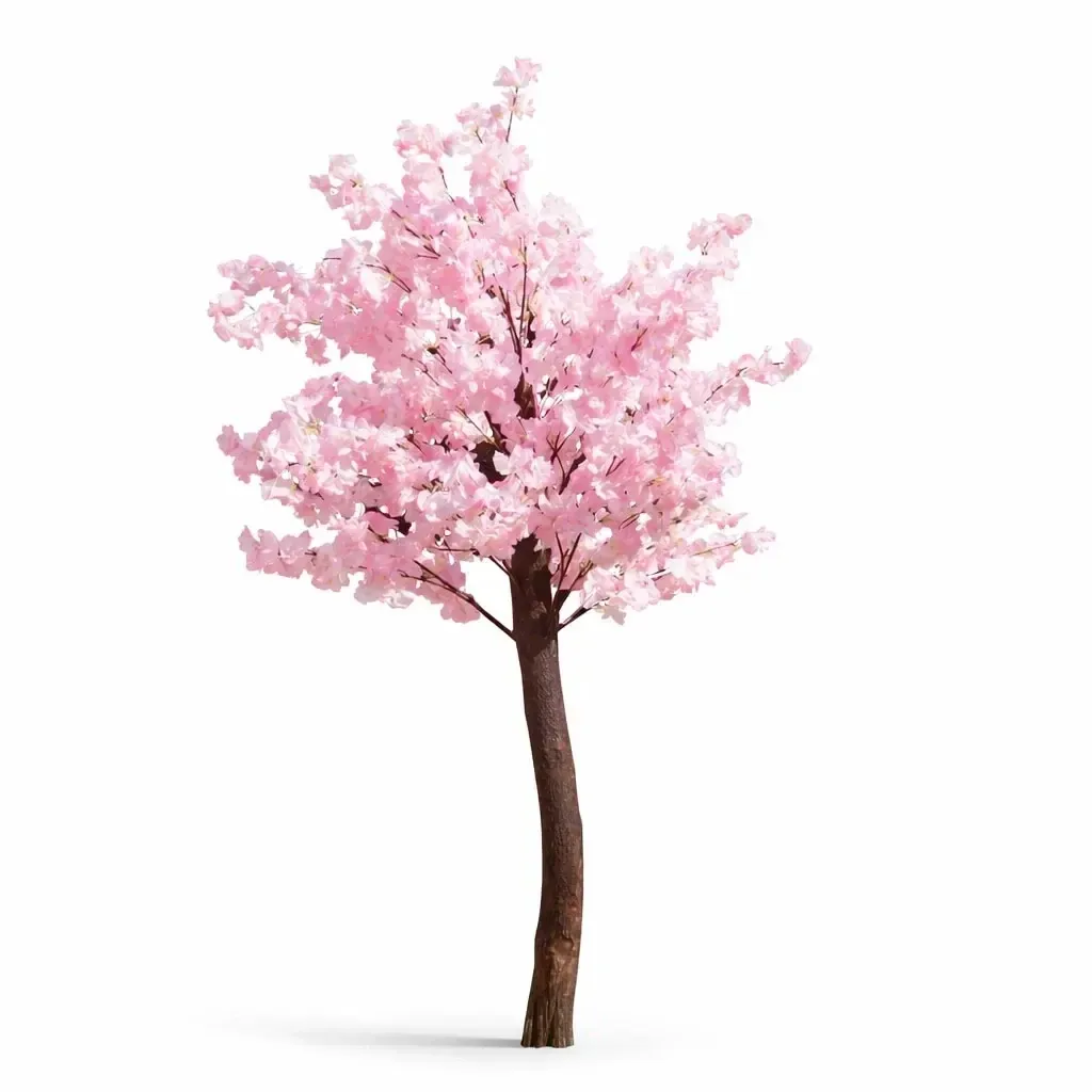 3D umelý strom Sakura 150 × 100 cm, ružová dekorácia, IP44, kov a plast