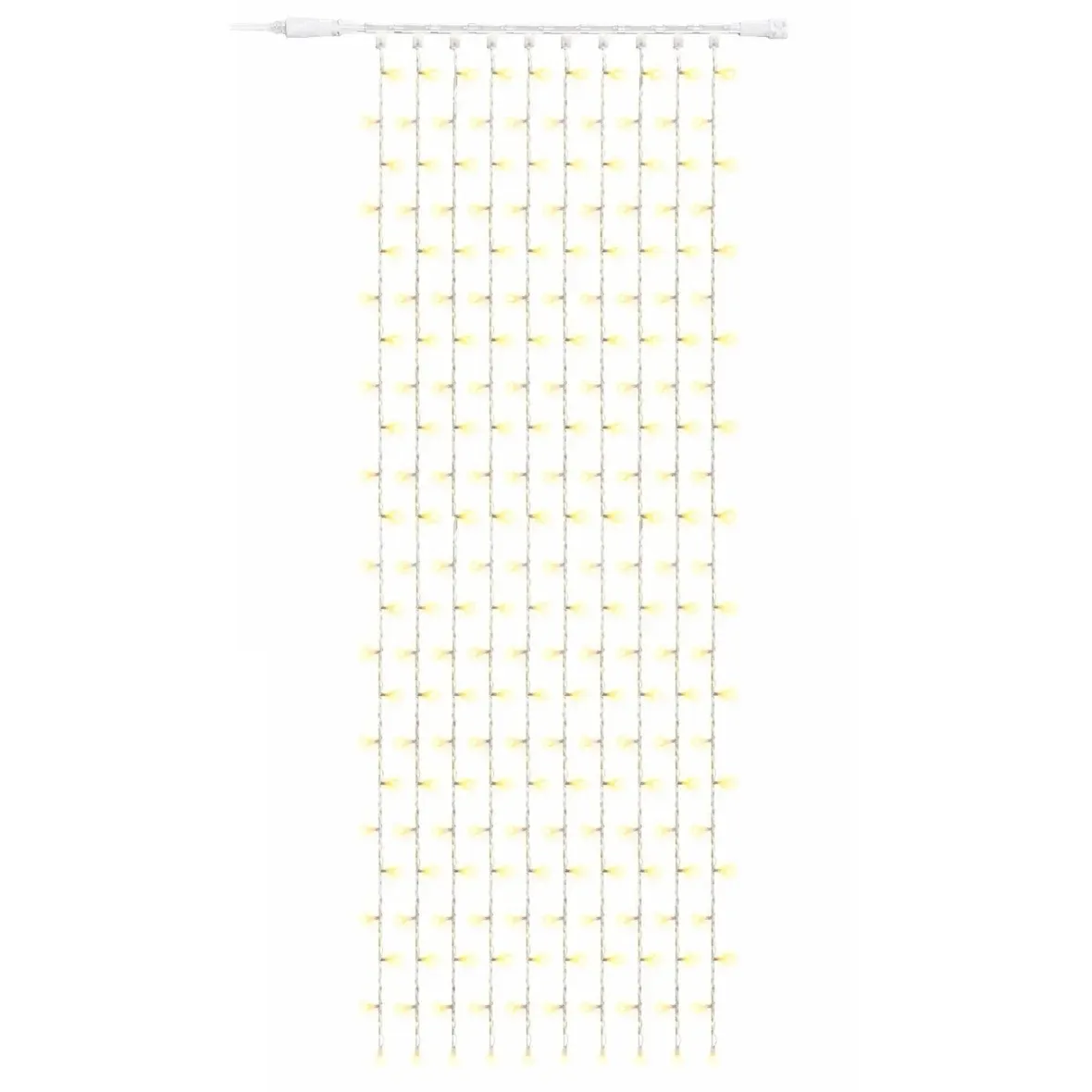 Easy Fix LED svetelná girlanda do exteriéru, 100 × 300 cm, teplá biela s efektom FLASH, 300 LED diód, biely kábel, IP67, predlžovací