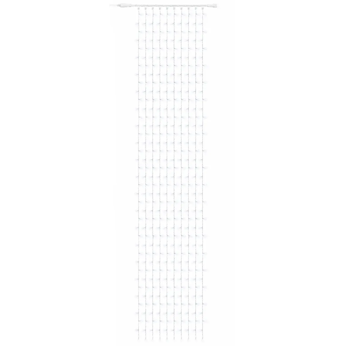 Easy Fix LED svetelná girlanda na vonkajšie použitie, 100 × 500 cm, ľadovo biela, 500 LED diód, biely kábel, IP44, predlžovací