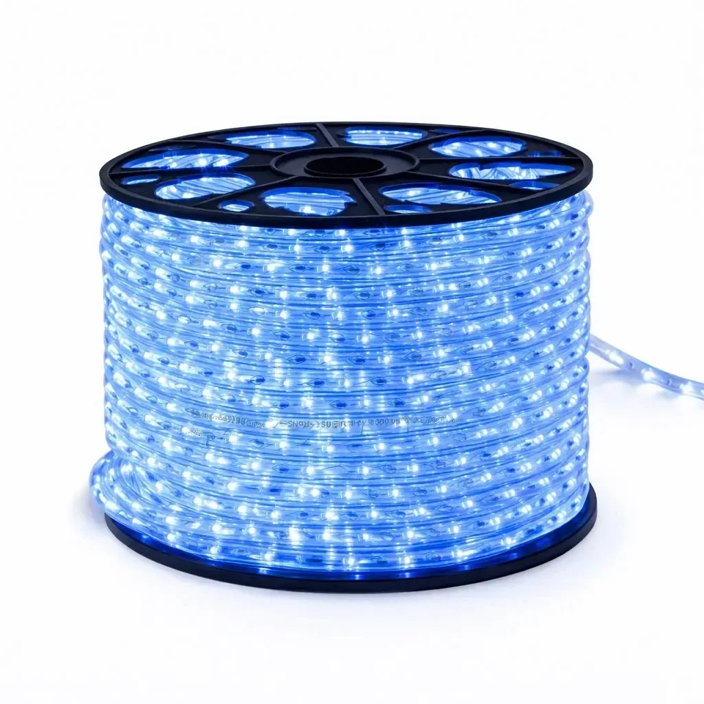 Easy Fix LED svetelná hadica pre vonkajšie použitie, 100 m, modrá, priehľadná, IP44, cievka