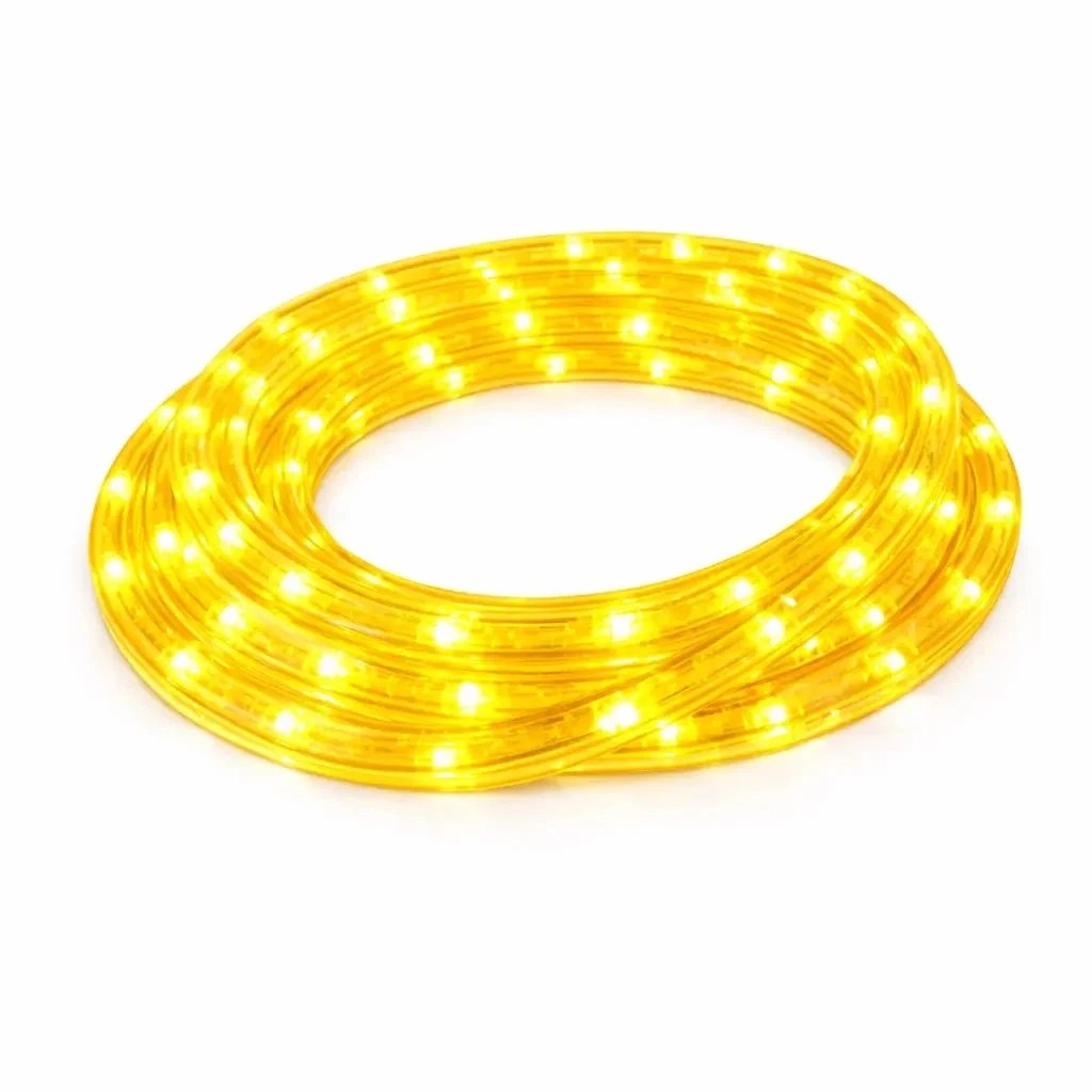 Vonkajšia hadica LED Easy Fix 1 m, žltá, 30 LED, IP44, kovová
