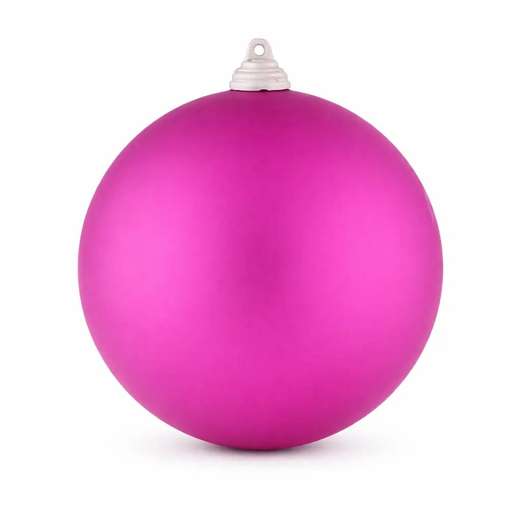 Veľká vianočná guľa 20 cm, ružová, matná, UV