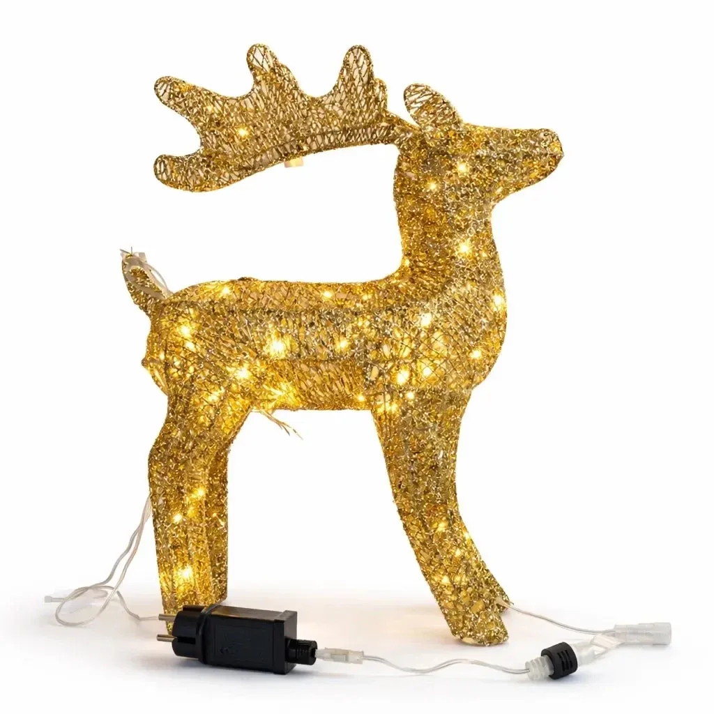 3D LED svetlo pre jeleňa 40 cm, teplá biela, IP44 vonkajšie