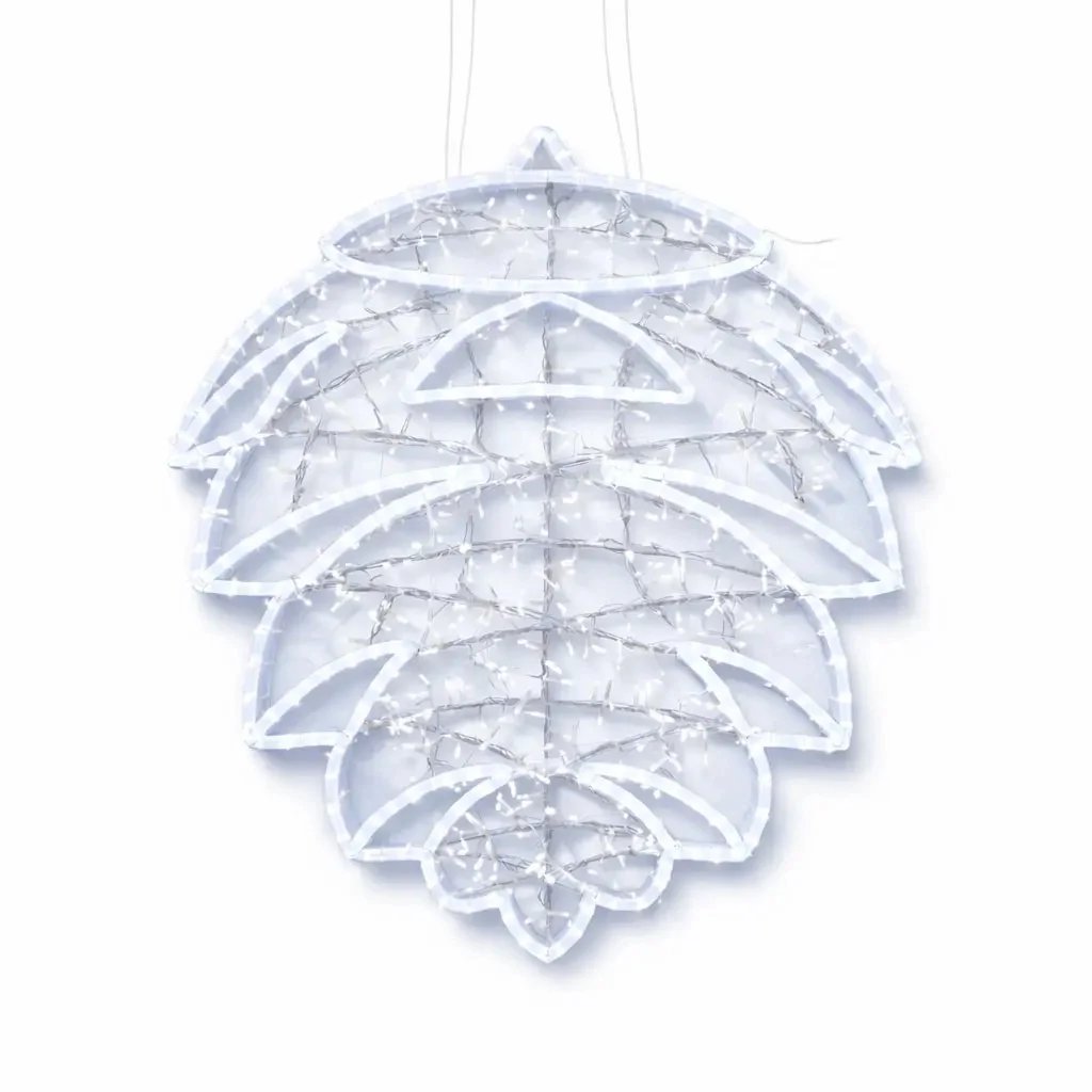 Easy Fix 2D LED svetelný kužeľ I., 105 × 130 × 5 cm, ľadovo biely, svetelný oplet, závesný, 3D tlač
