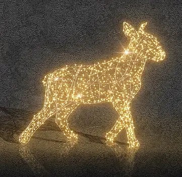 3D LED svetelné koleso 180 × 200 × 45 cm, teplá biela, 36 V, 36,2 W, 30 kg, 2 diely