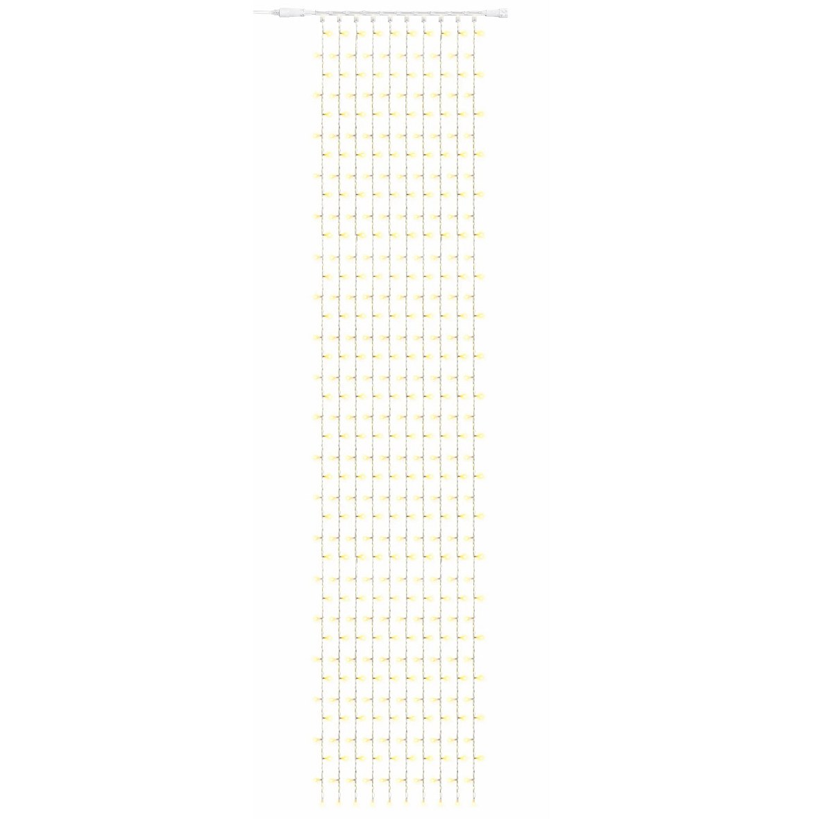 Easy Fix LED svetelná girlanda na vonkajšie použitie, 100 × 500 cm, teplá biela, 500 LED diód, biely kábel, IP67, predlžovací