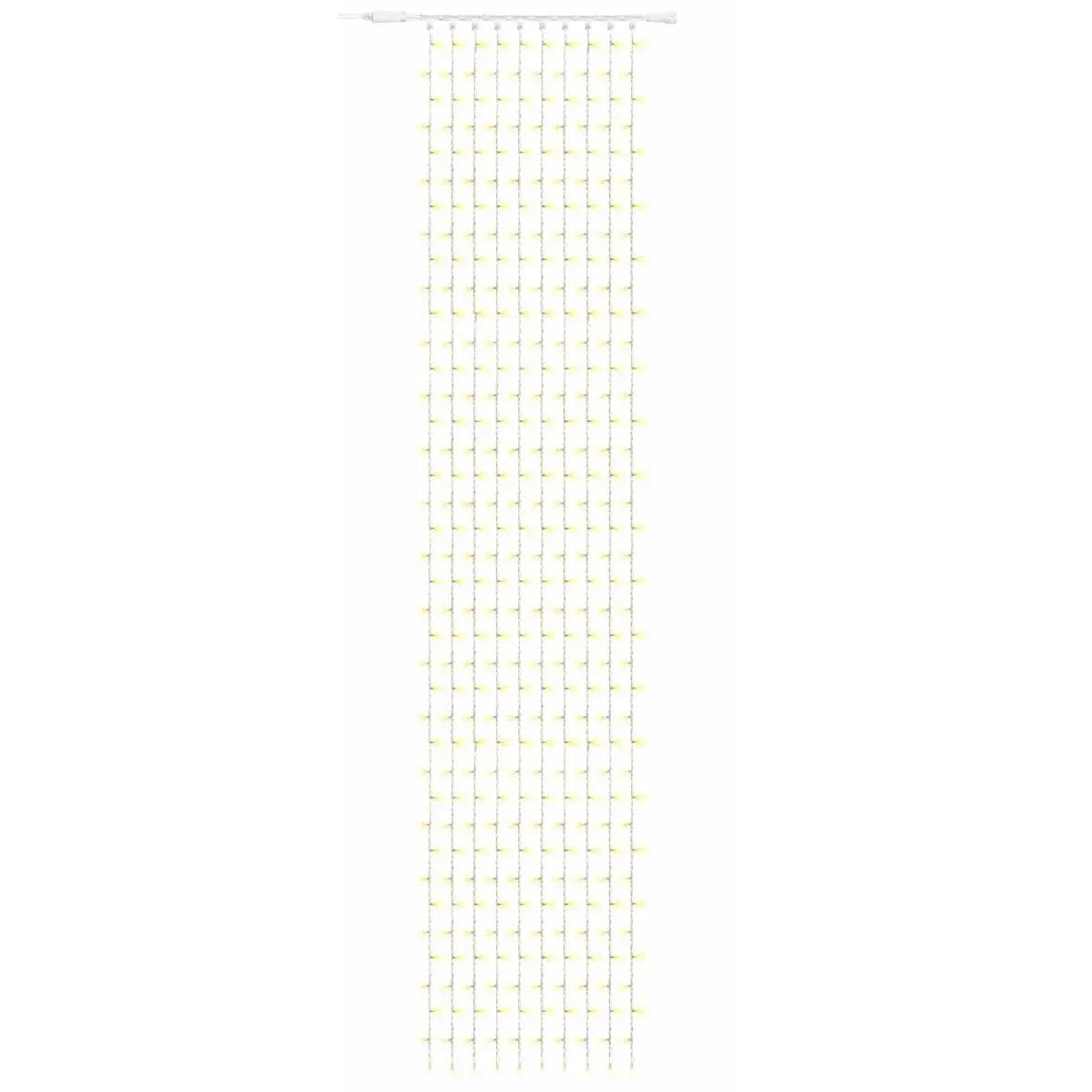 Easy Fix LED svetelná girlanda na vonkajšie použitie, 100 × 500 cm, teplá biela, 500 LED diód, biely kábel, IP67, predlžovací
