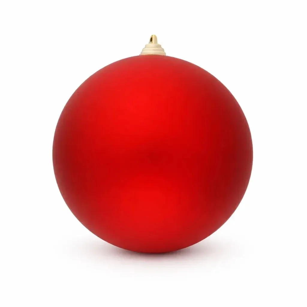Výroba - Veľká vianočná guľa 20 cm, červená, matná