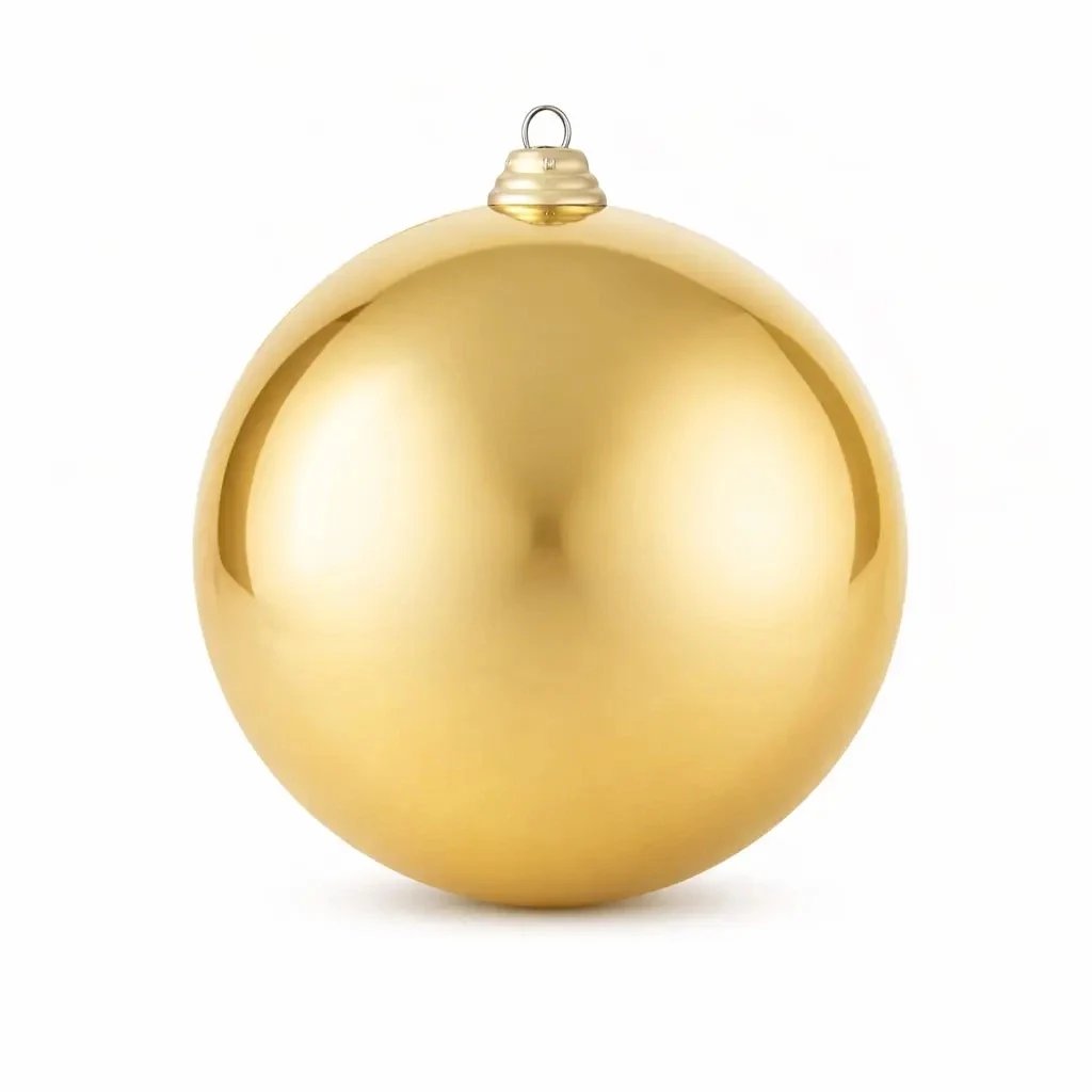 Veľká vianočná guľa 20 cm, zlatá, lesklá