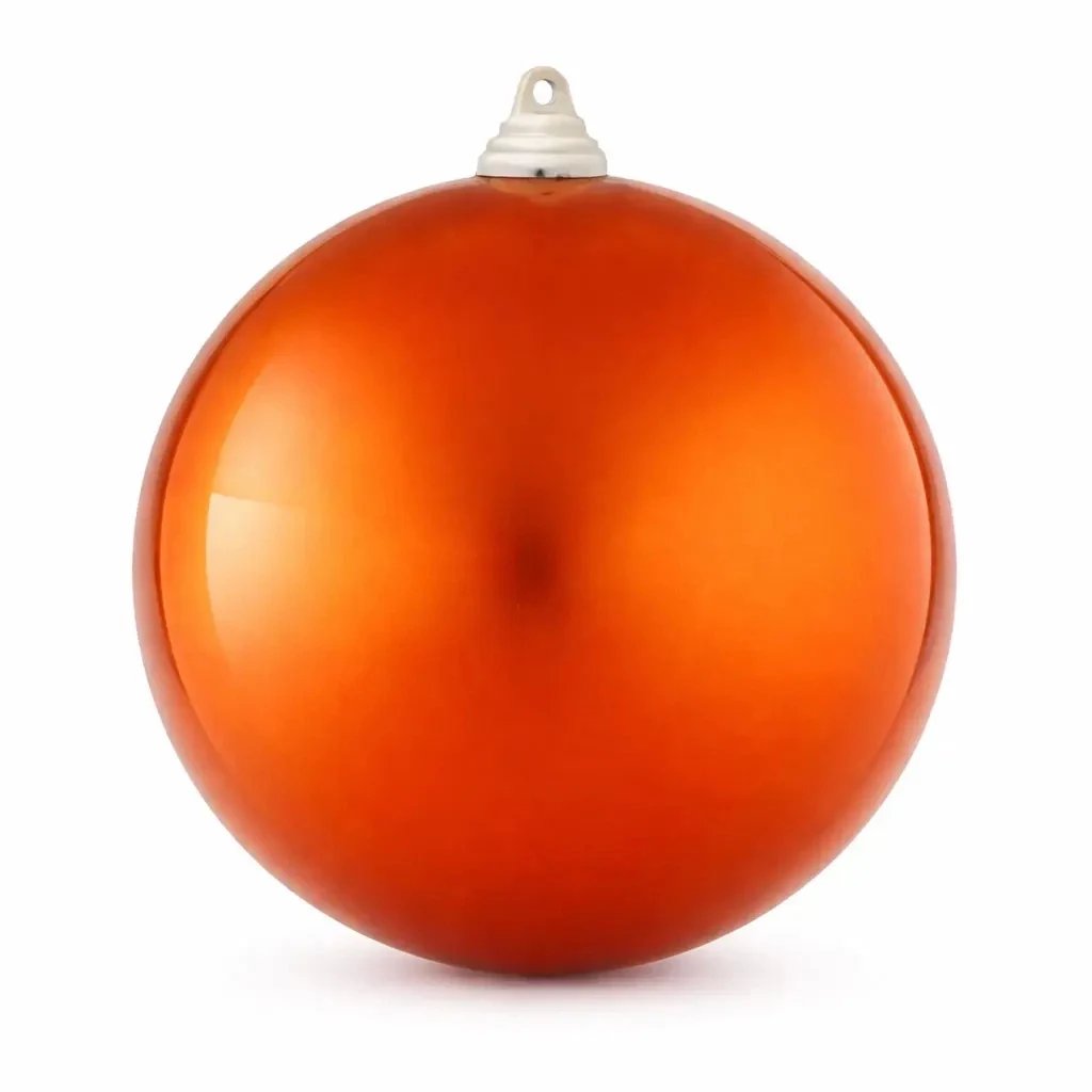 Veľká vianočná guľa 30 cm, medená, lesklá, UV