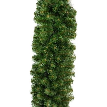 3D umelý vianočný veniec z borovicového ihličia, 100 × 50 cm, zelený