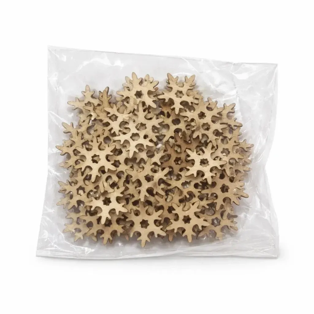Malé drevené ozdoby 2 cm, balenie 50 ks
