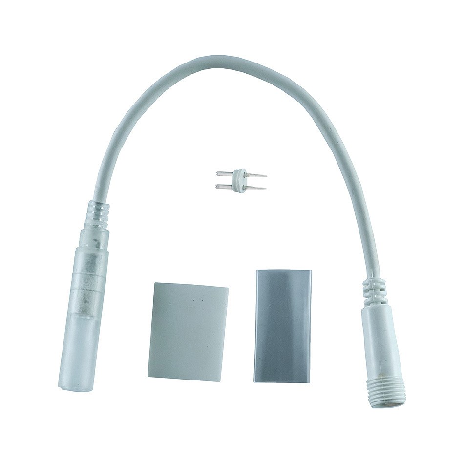 Pripojenie medzi hadicou LED a Easy Fix 0,25 m, biela, samica IP67