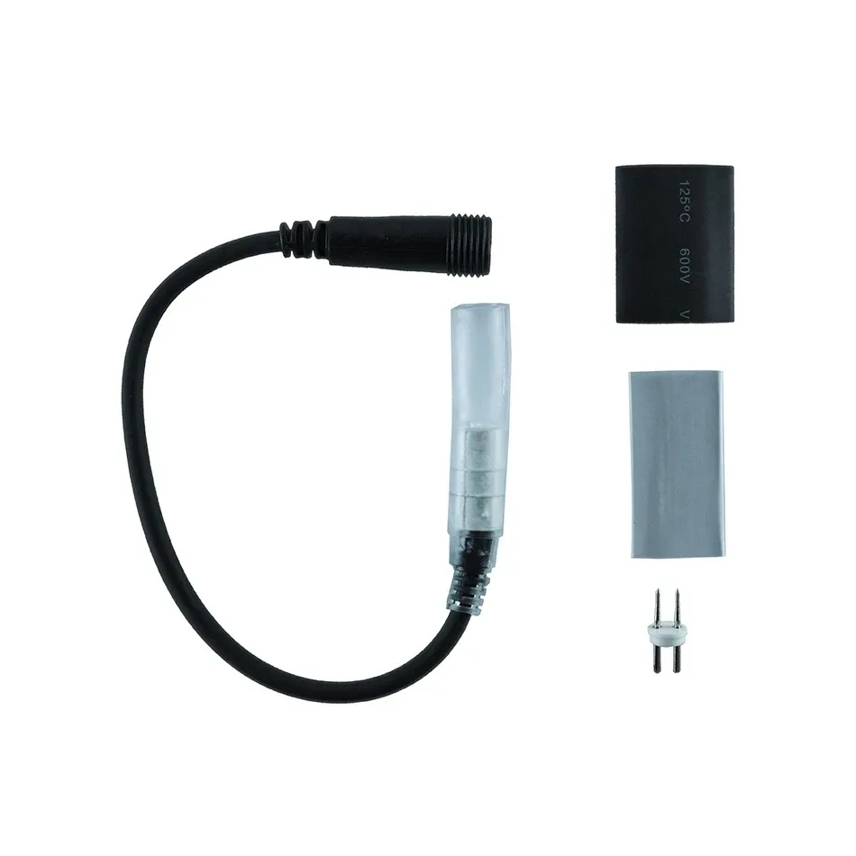 Pripojenie medzi hadicou LED a Easy Fix 0,25 m, čierna, samica, IP67