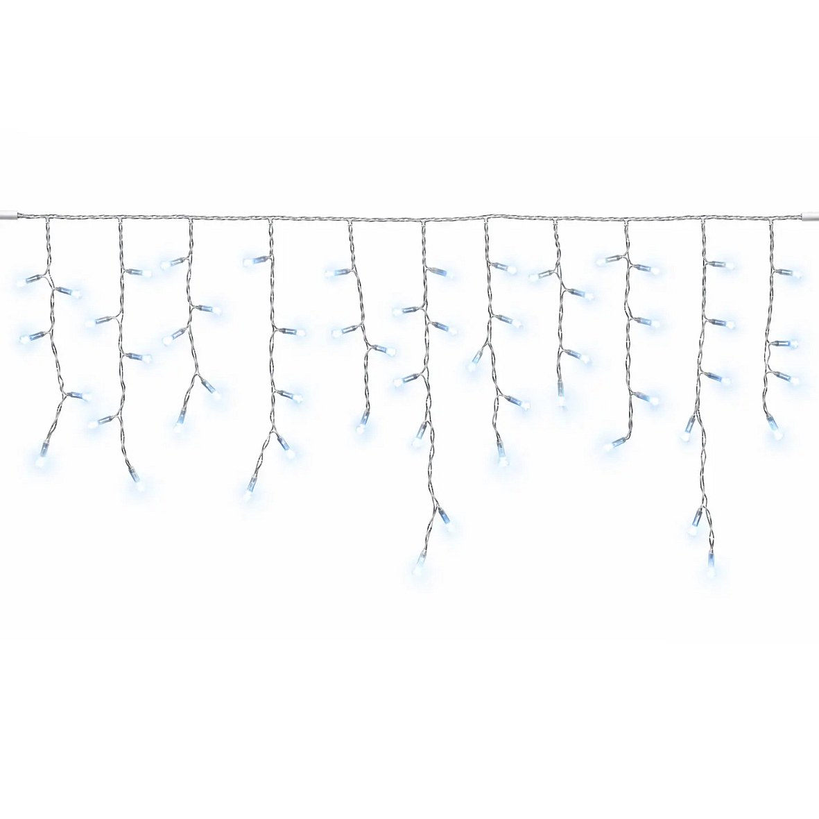 Hobby Line interiérové LED ľadové kvapky, svietiace, 200 × 50 cm, ľadovo biela, 40 diód, priehľadný kábel, IP20, predlžovací