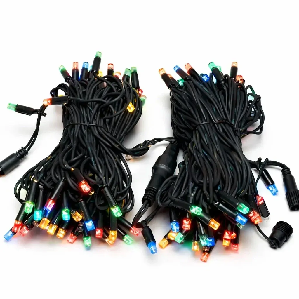 Svetelný reťazec Easy Fix RGB LED, 20 m, vonkajší, 200 LED diód, čierny kábel, IP67