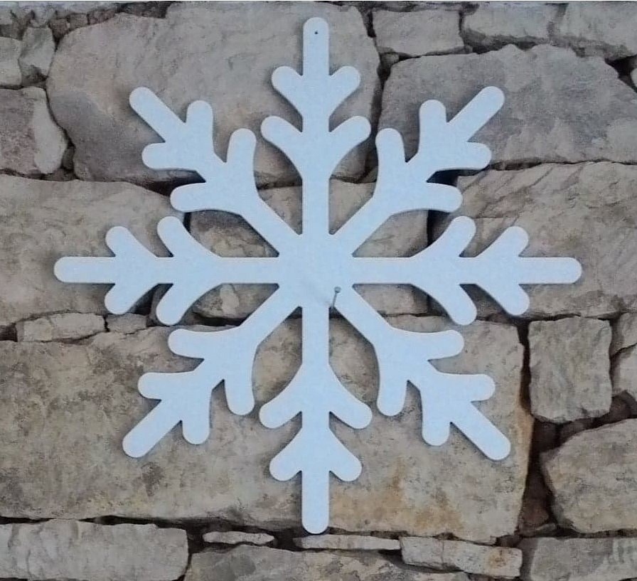 Vianočná ozdoba snehová vločka Wega, plast 65 cm