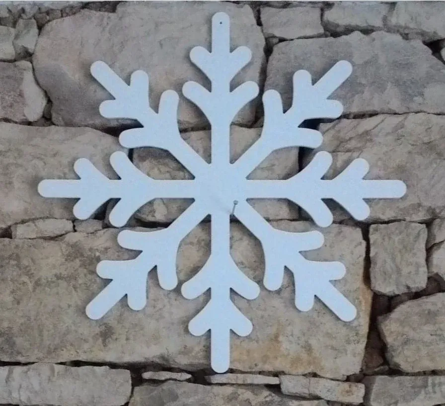 Vianočná ozdoba snehová vločka Wega, plast 65 cm
