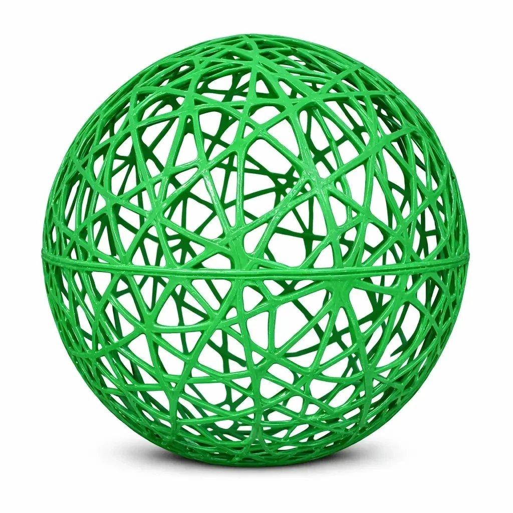 3D lopta zo sklenených vlákien, priemer 100 cm, zelená, bez osvetlenia