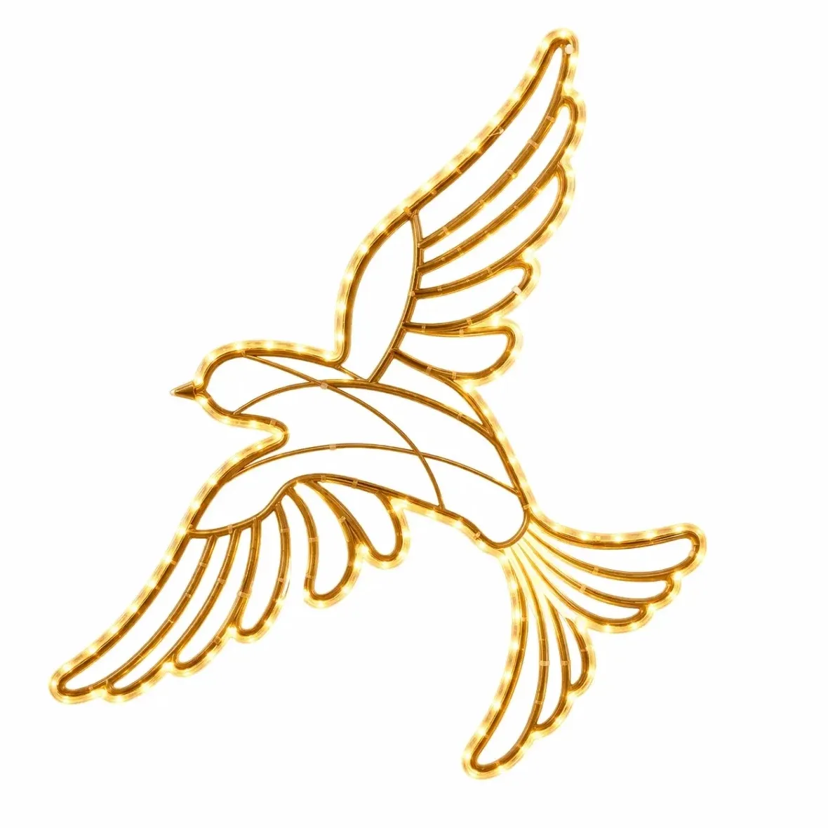 Easy Fix 2D LED Dove Light, 200 × 200 × 3 cm, teplá biela, závesné, 3D tlač, IP44 závesné