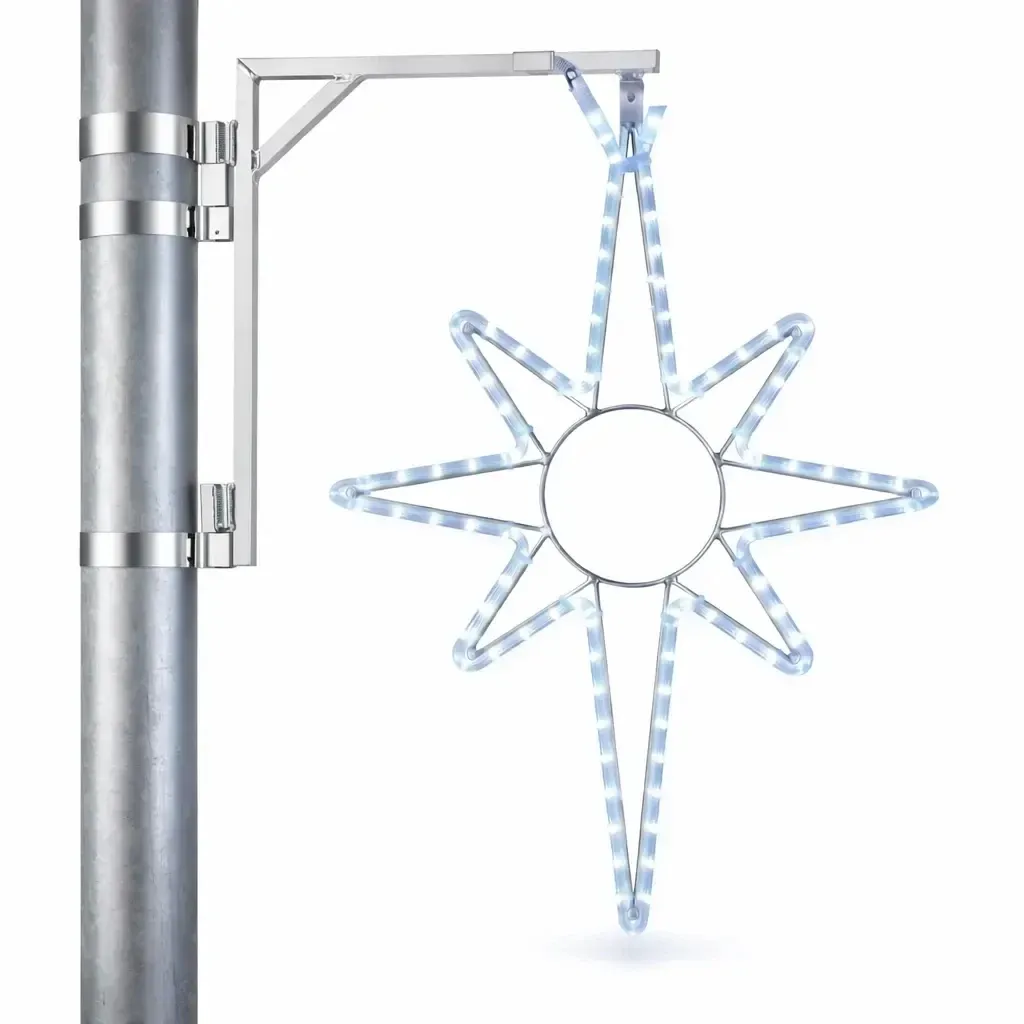 Easy Fix 2D LED hviezdicové svetlo, 67 × 100 cm, ľadovo biela, sada verejného osvetlenia, hliník