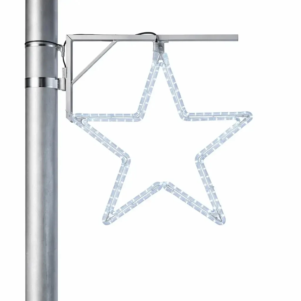 Easy Fix 2D LED svetlo XI. pre verejné osvetlenie, Ø 46 cm, ľadovo biela, hliník
