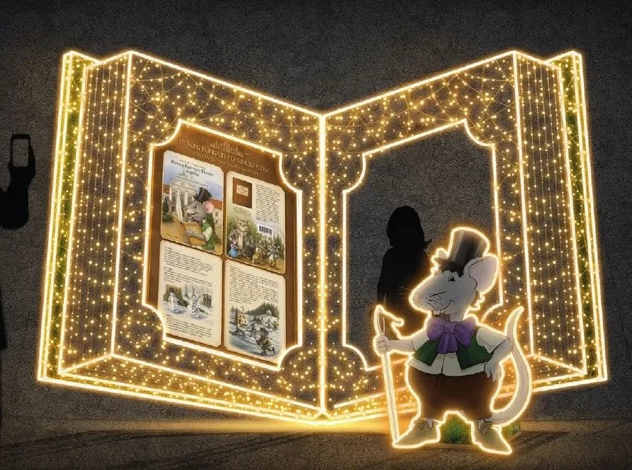 Svetelný rám Eco Fix 2D LED, kniha, 400 × 230 cm, teplá biela, stojaci, 3D tlač, hliník
