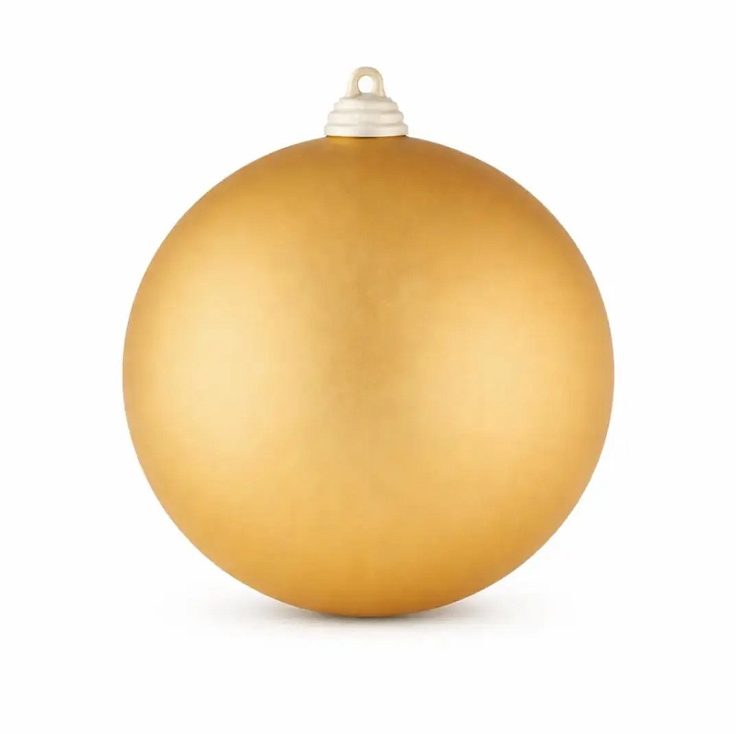 Výroba - plastová guľa, priemer 20 cm, zlatá, matná