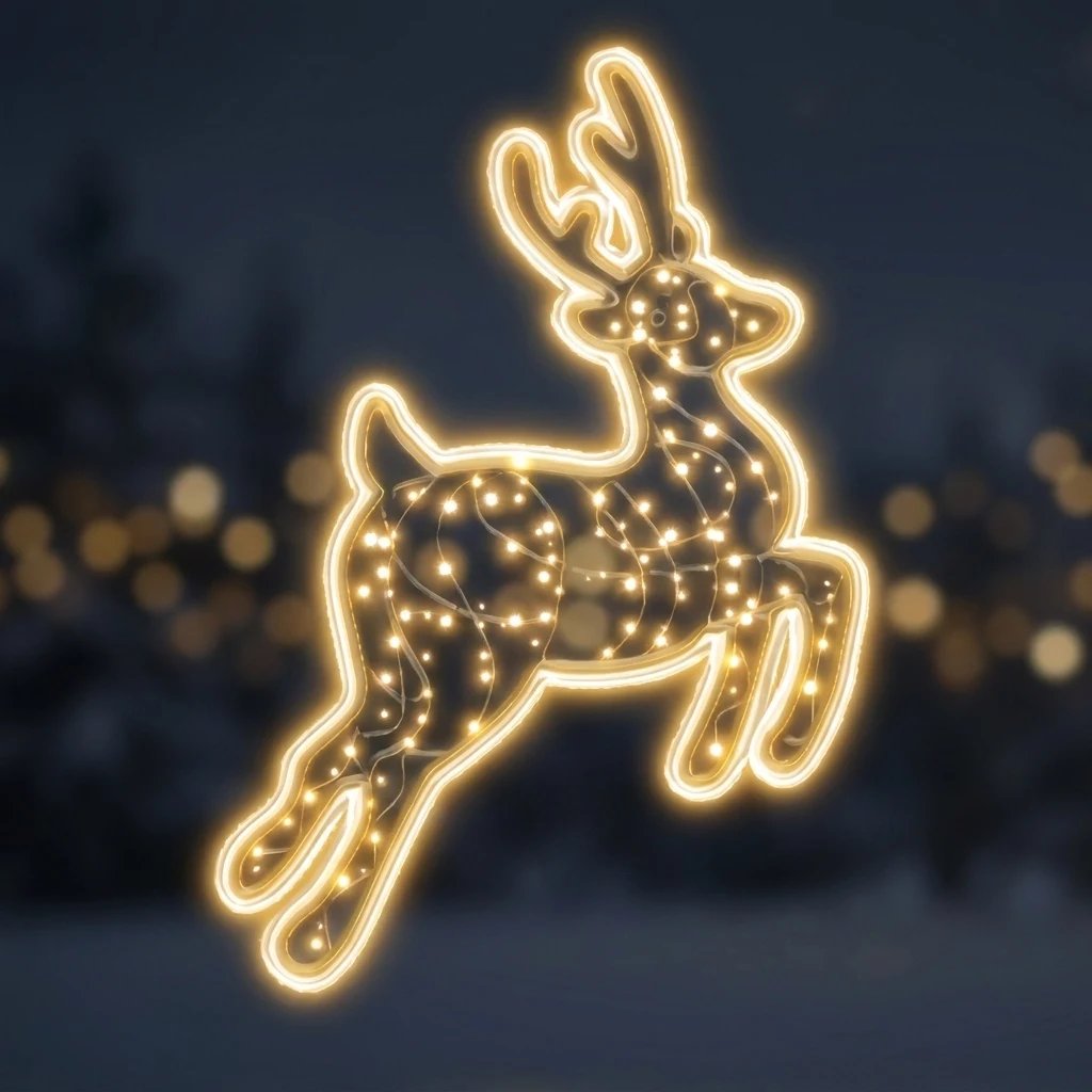 Eco Fix 2D LED svetelný sob, v skoku, závesný, 100 × 105 × 5 cm, teplá biela, 3D tlač, zlatá