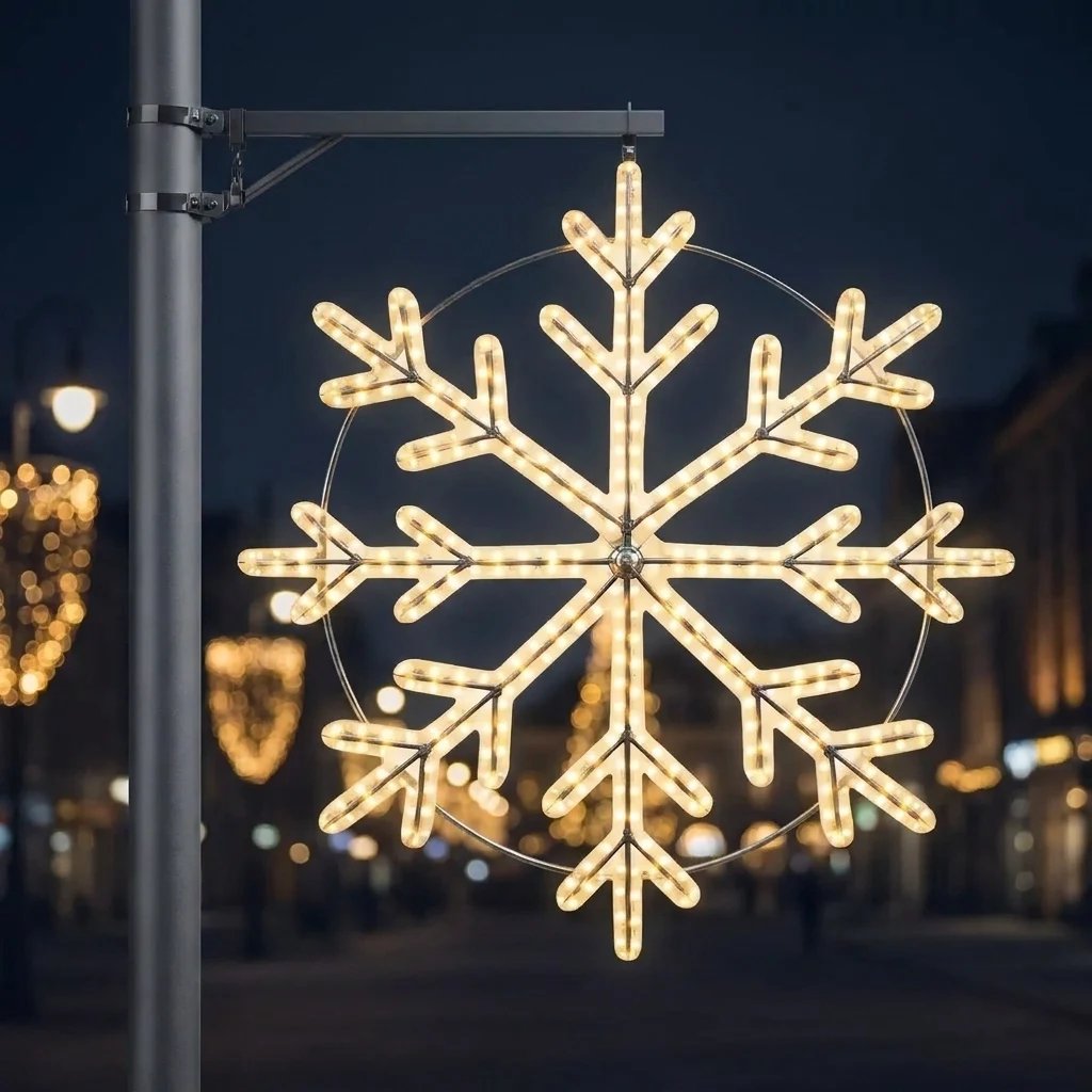 Súprava LED svetelných zdrojov Easy Fix 2D na verejné osvetlenie Ø 80 cm, teplá biela, hliník