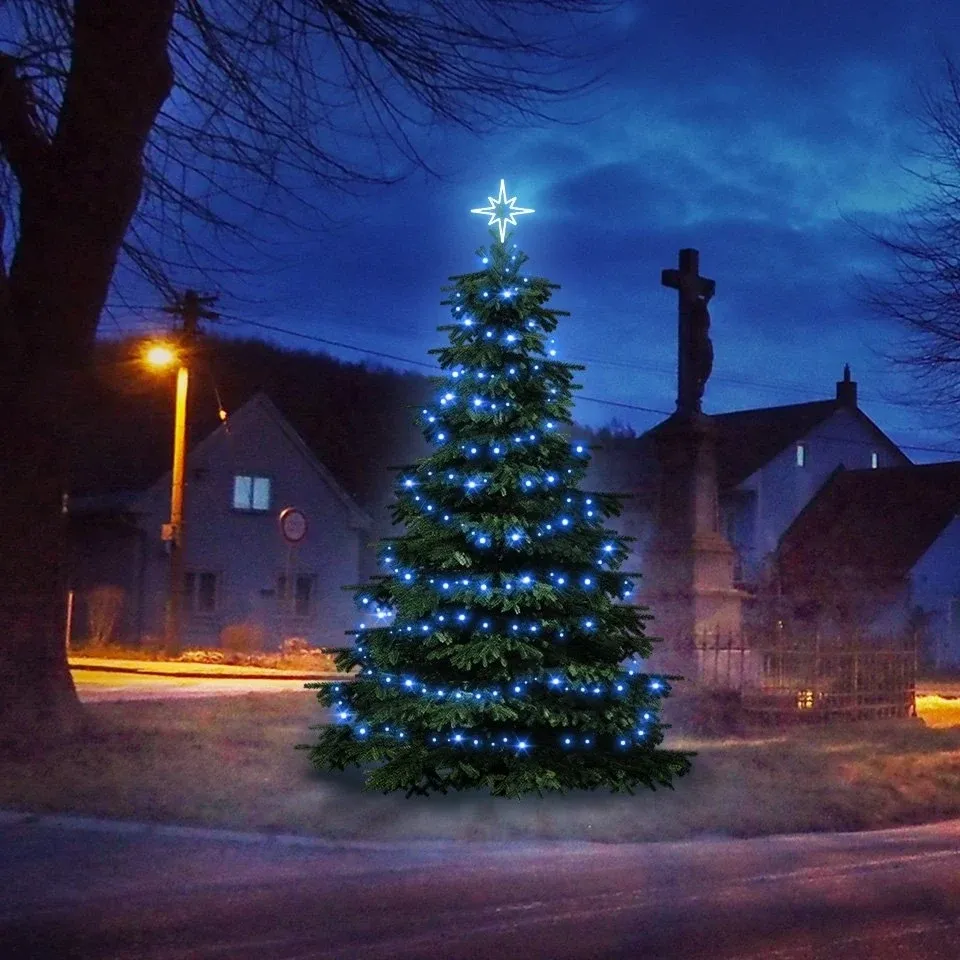 Sada LED svetiel pre stromy vysoké 3-5 m, modrá