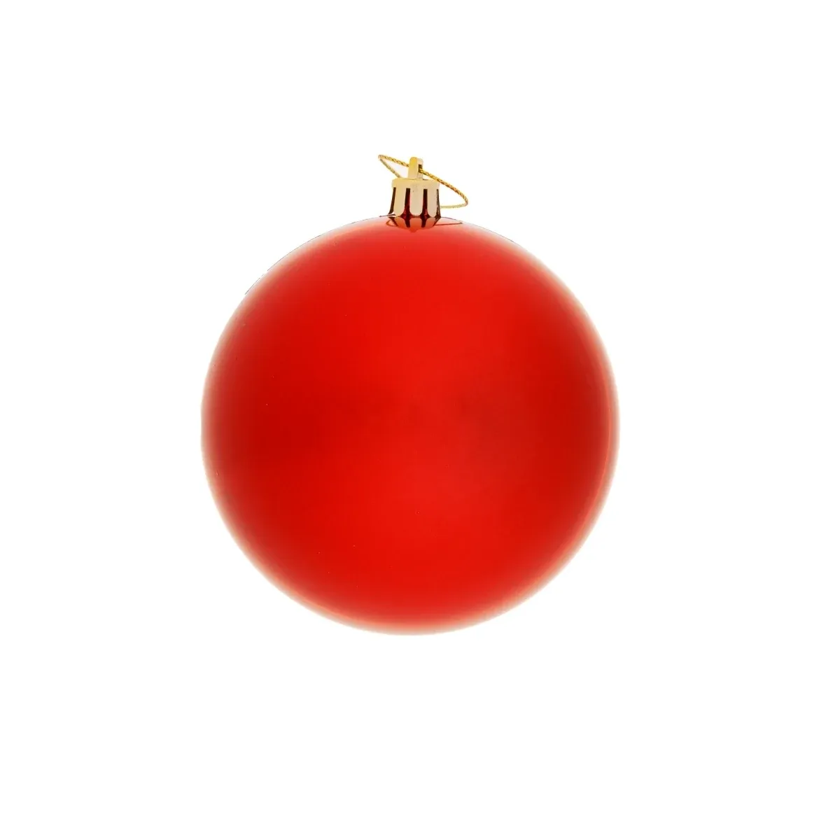 Plastová guľa, priemer 10 cm, červená, 6x lesklá