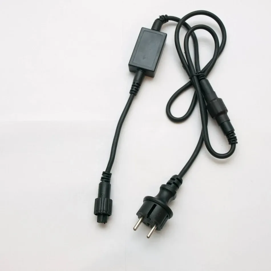 Napájací kábel Easy Fix, vonkajšie použitie, 2 m, odpojiteľný AC/DC, IP67, čierny