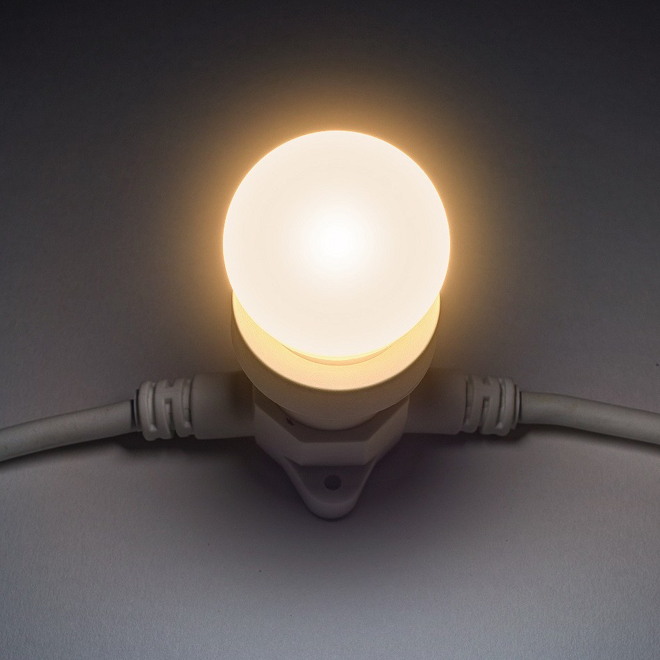 LED žiarovka, teplá biela , pätice E27, 12 led diód.