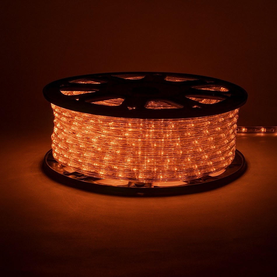 LED svetelná trubica - 50m, oranžová, 1500 diód