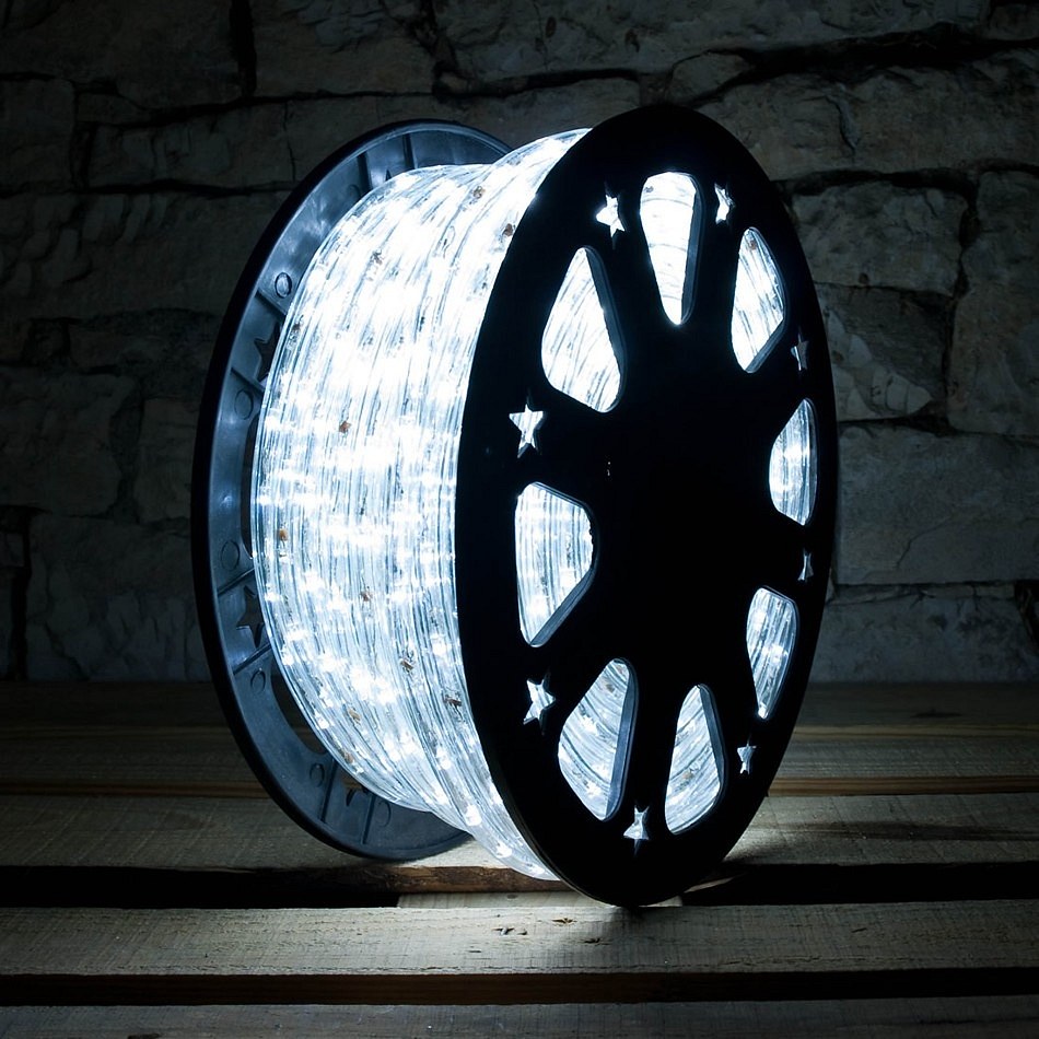 LED svetelná trubica - 50m, ľadová biela, 1500 diód