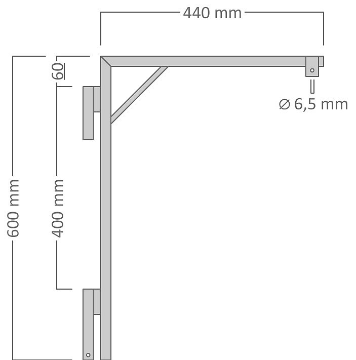 Nastaviteľný držiak motívov na stĺpy 60 x 44cm pre 2x U20S