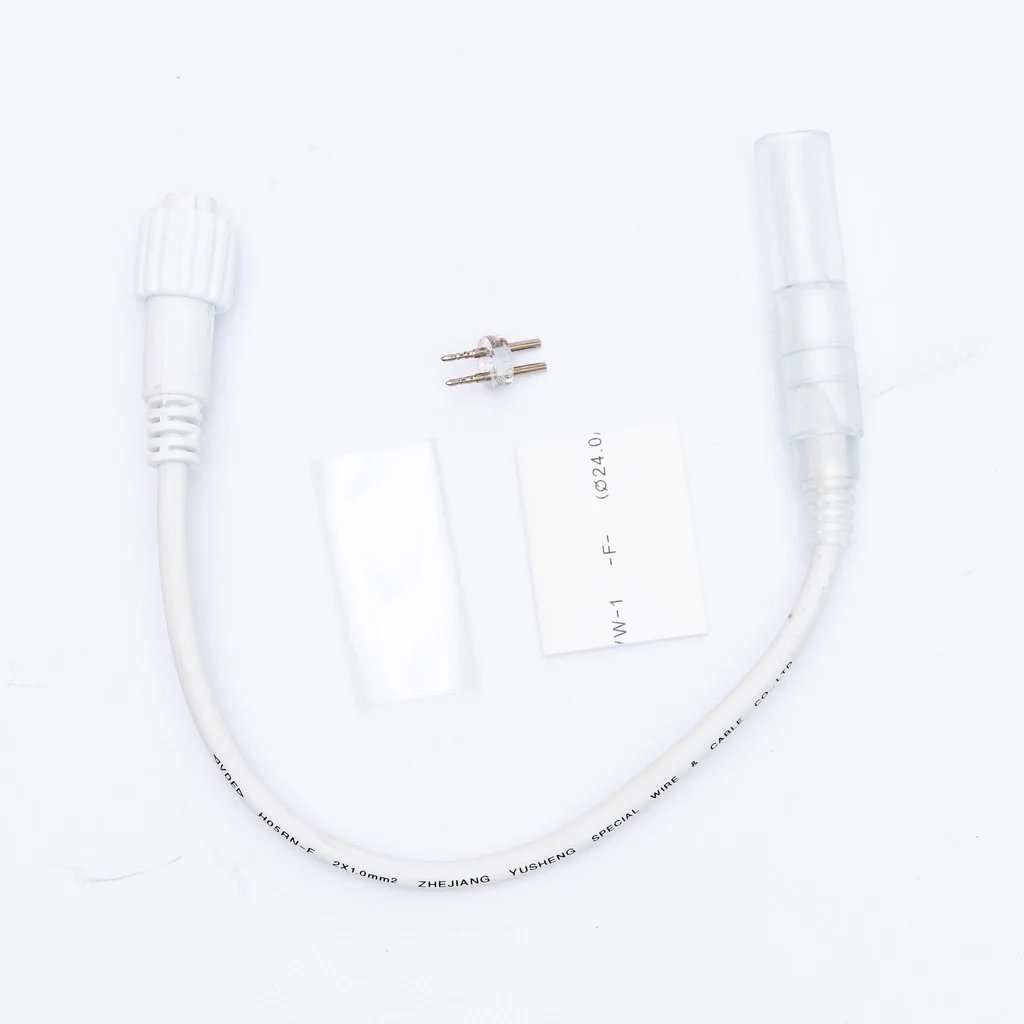 Pripojenie medzi hadicou LED a Easy Fix 0,25 m, biela, samica IP44