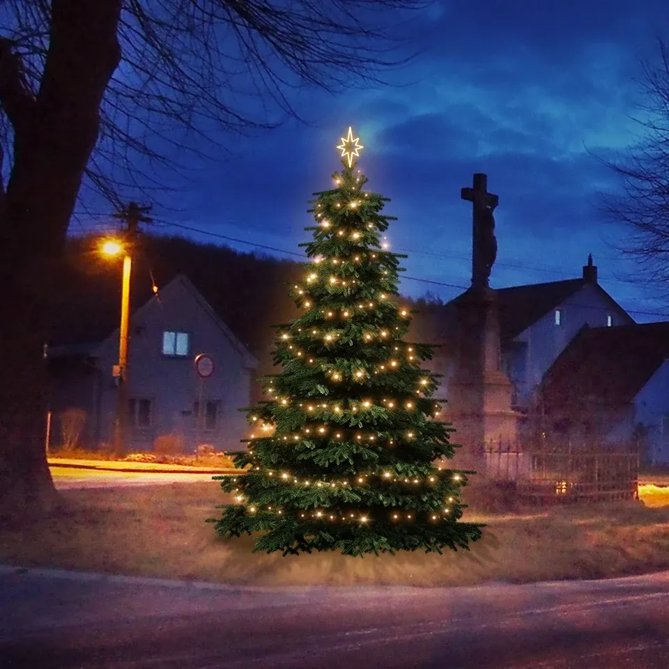 Sada LED svetiel pre vianočné stromčeky s výškou 3-5 m, teplá biela